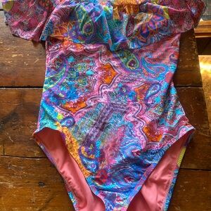 Bleu Rod Beattie Coral Pink Swimwear Top